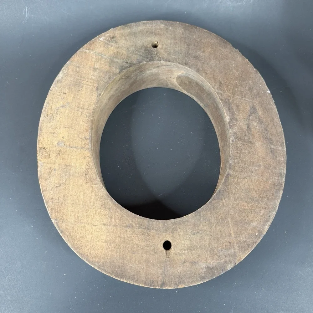 Vtg Hatters Supply House Industrial Wooden‎ Millinery Hat Mold Block Form #32